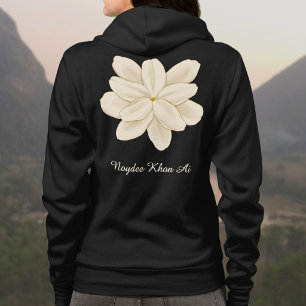 Jasmine White Flower Name Front and Back Hoodie