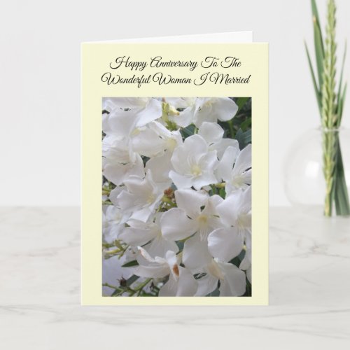 Jasmine Wife Personalized Wedding Anniversary Holiday Card