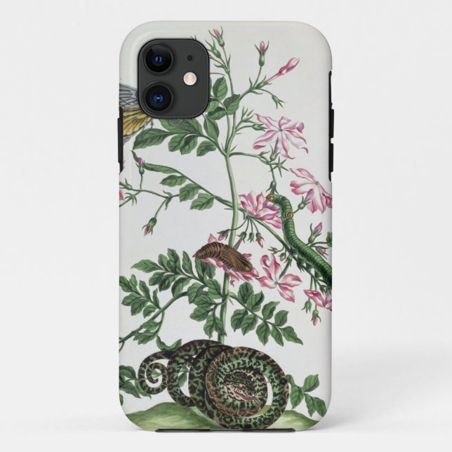 Jasmine: with snake, moth, caterpiller and chrysal Case-Mate iPhone case (Back)