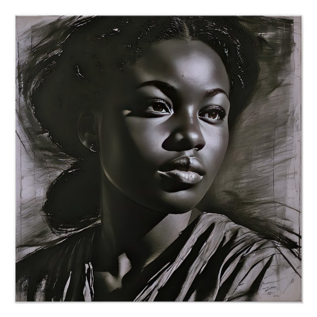 “Jasmine” Women In Charcoal Poster (Front)