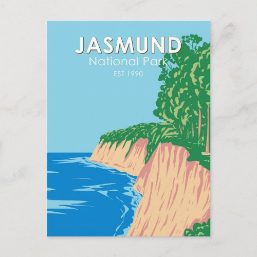Jasmund National Park Chalk Cliffs Germany Vintage Postcard