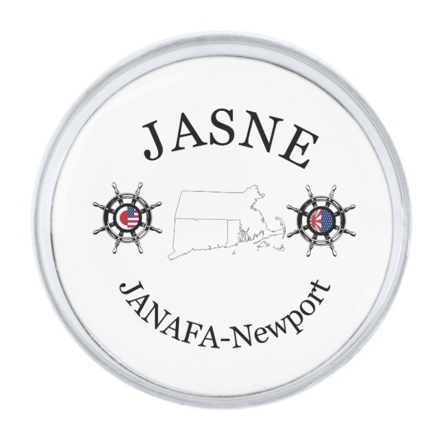 JASNE/JANAFA-Newport Silver Finish Lapel Pin (Front)