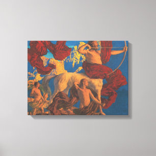 Jason And His Teacher By Maxfield Parrish Canvas Print