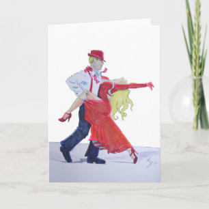 Jason Donovan Kristina Rihanoff Foxtrot Cartoon Card