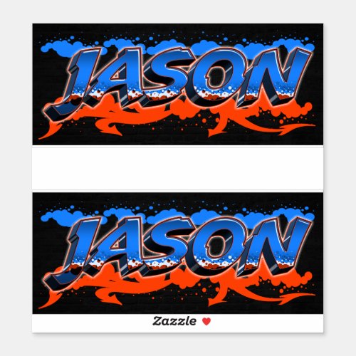 Jason First Name Graffiti Sticker
