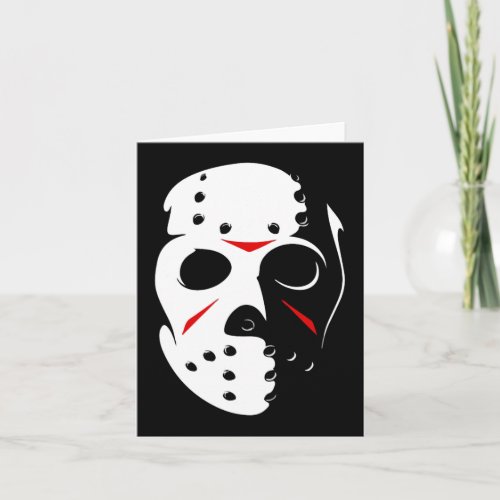 Jason Hockey Mask Halloween  Friday 13TH  Card