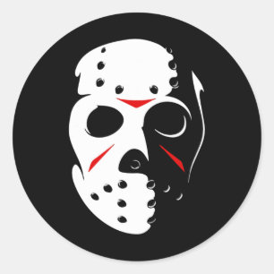 Jason Hockey Mask Halloween Friday 13TH Classic Round Sticker
