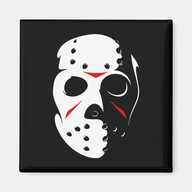 Jason Hockey Mask Halloween  Friday 13TH  Magnet (Front)