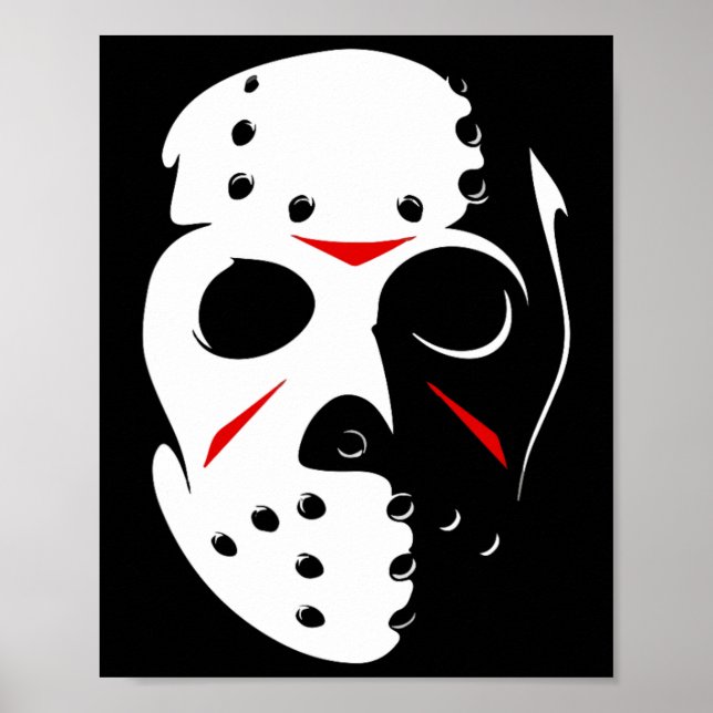Jason Hockey Mask Halloween Friday 13th  Poster (Front)