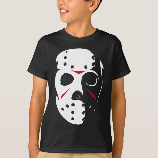 Jason Hockey Mask Halloween  Friday 13TH  T-Shirt (Front)