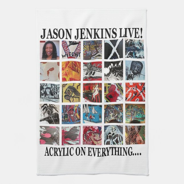 JASON JENKINS LIVE! ACRYLIC ON EVERYTHING TOWEL (Vertical)
