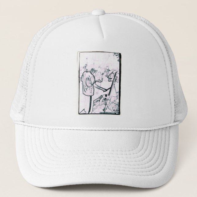 JASON JENKINS LIVE BW TRUCKER HAT (Front)