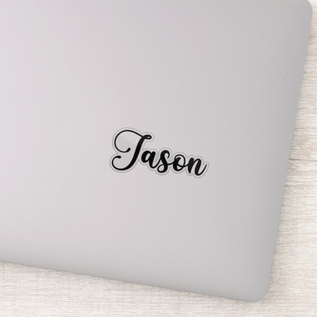 Jason Name - Handwritten Calligraphy Sticker (Detail)