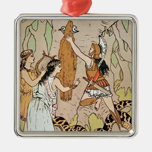 Jason seizing the Golden Fleece Metal Ornament (Front)