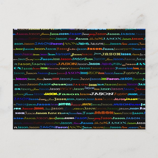Jason Text Design I Postcard (Front)