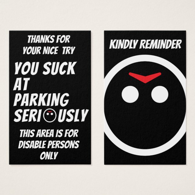 Jason's Warning You Suck At Parking Seriously (Front & Back)