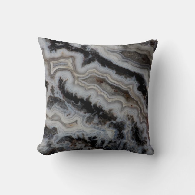Jasper Agate Mixed Slab Throw Pillow (Front)