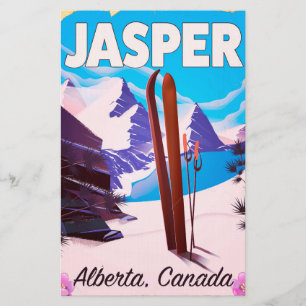 Jasper Alberta Canada travel poster Stationery