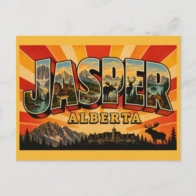 Jasper Alberta Wild & Serene Postcard (Front)
