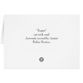 "Jasper" cat rock card (Back Horizontal)