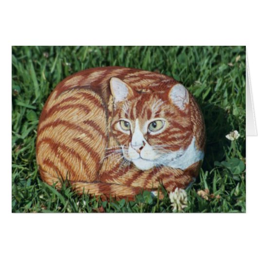 "Jasper" cat rock card (Front Horizontal)