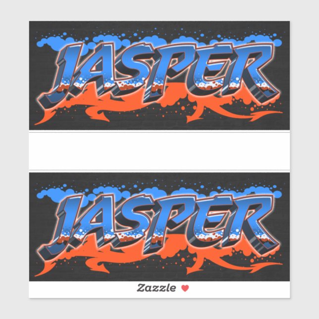 Jasper First Name Graffiti Sticker (Sheet)