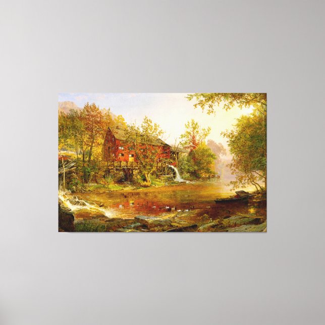 JASPER FRANCIS CROPSEY - THE OLD MILL - 1876 - CANVAS PRINT (Front)