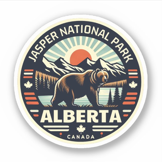 Jasper National Park Alberta Canada gifts Sticker (Front)