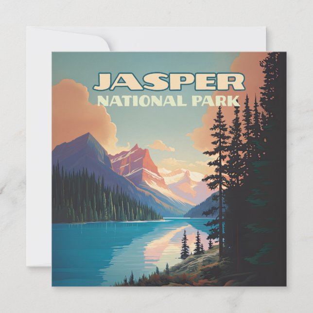 Jasper National Park Alberta Canada Rockies Card (Front)