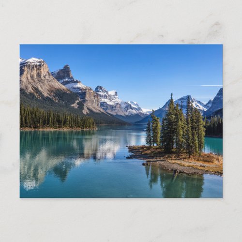 Jasper National Park Canada Lake and Mountains Postcard