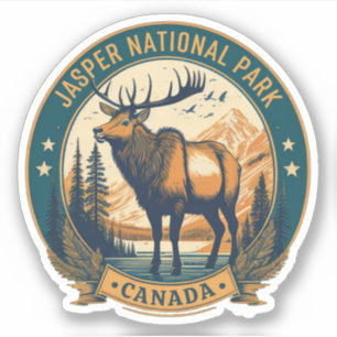 Jasper national park Canada resorts Sticker