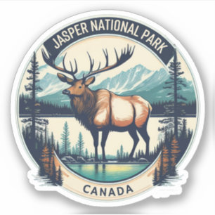 Jasper national park Canada resorts Sticker