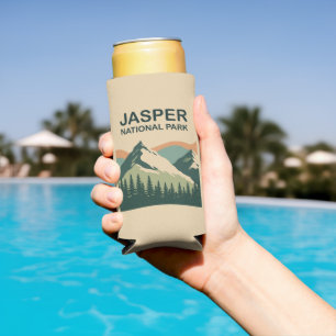 Jasper National Park Canada Scenic Nature Art Seltzer Can Cooler