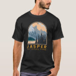 Jasper National Park Canada Travel Art Vintage T-Shirt<br><div class="desc">Jasper National Park vector art design. The Park is the largest national park within Alberta's Rocky Mountains.</div>