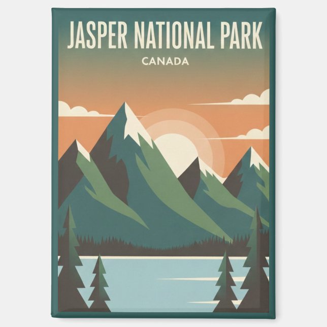 Jasper National Park Canada Travel Magnet (Front)