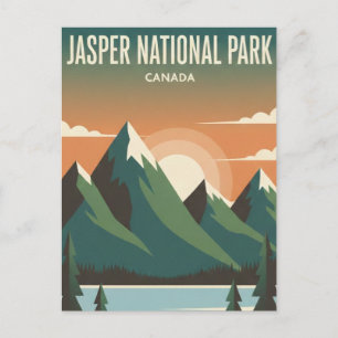 Jasper National Park Canada Travel Postcard
