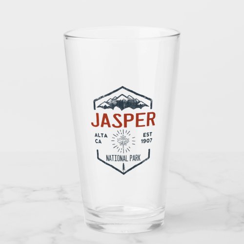 Jasper National Park Canada Vintage Distressed Glass