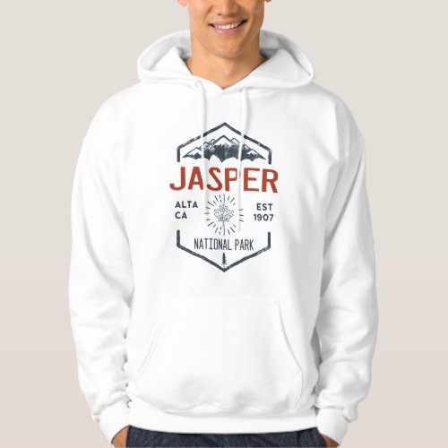 Jasper National Park Canada Vintage Distressed Hoodie