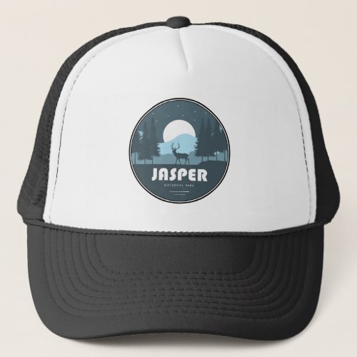 Jasper National Park Deer Trucker Hat