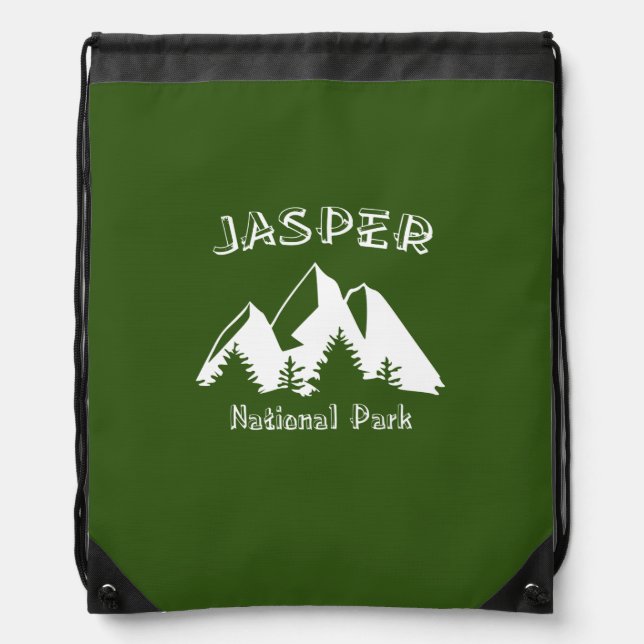 Jasper National Park Drawstring Bag (Front)