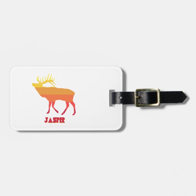 Jasper National Park Elk Luggage Tag (Front Horizontal)