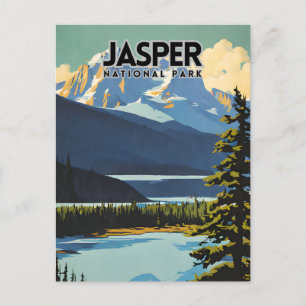 Jasper National Park Nostalgic Postcard