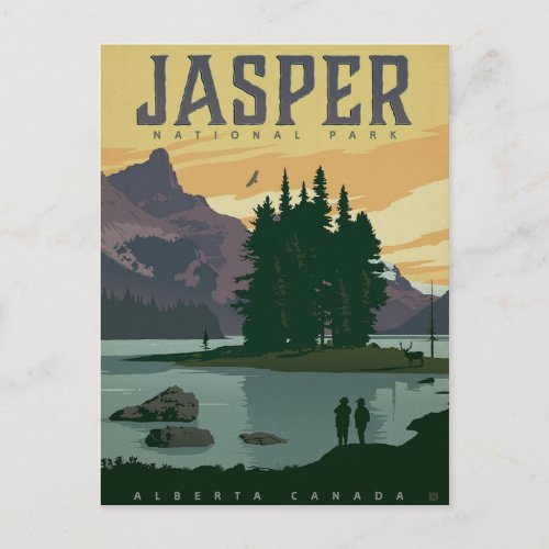 Jasper national park postcard