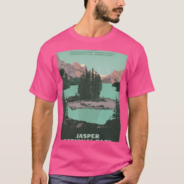 Jasper National Park Poster Graphic T-Shirt (Front)