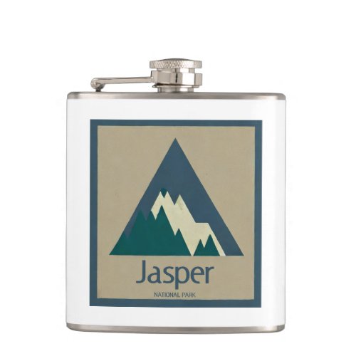 Jasper National Park Rustic Flask