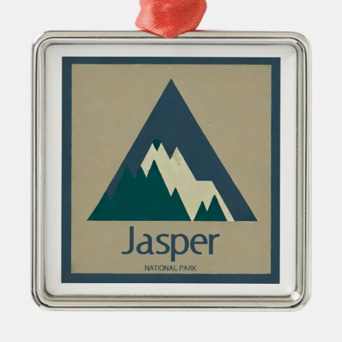 Jasper National Park Rustic Metal Ornament