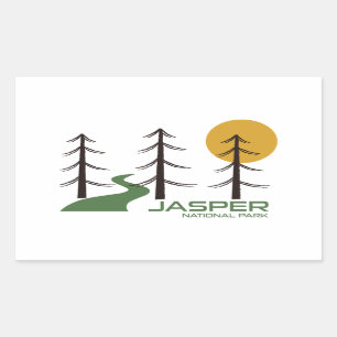 Jasper National Park Trail Rectangular Sticker