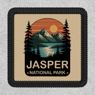 Jasper National Park Vintage Mountain Design Patch