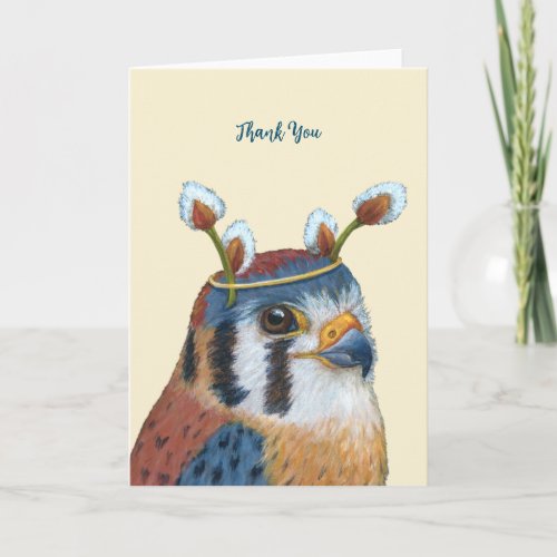 Jasper the kestrel thank you card