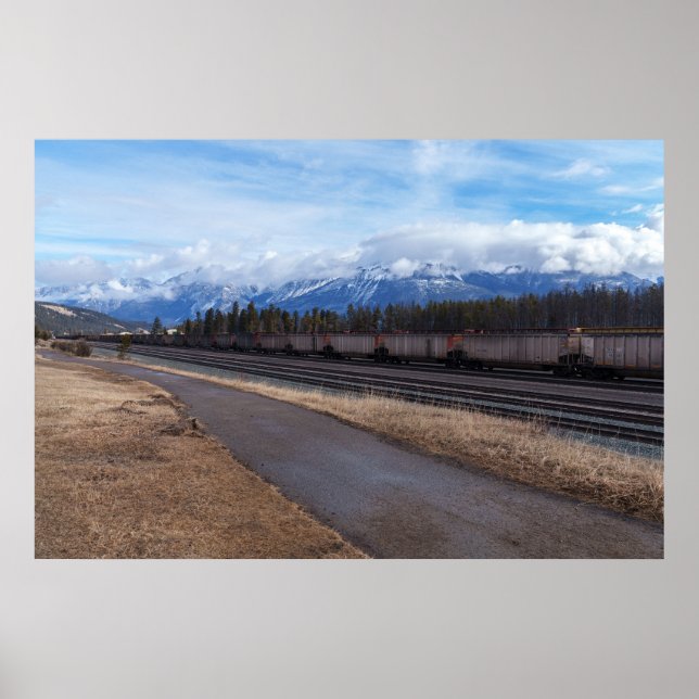Jasper's Scenic Railway and Snow Peaks Poster (Front)